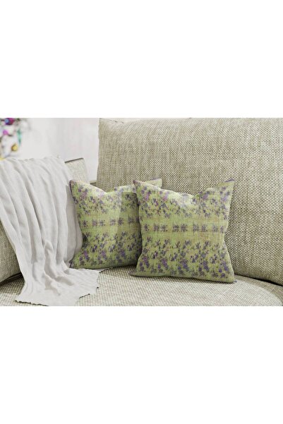 TURKISHRUG KINGDOM وسادة مزخرفة بنمط بوهيمي بألوان نابضة بالحياة