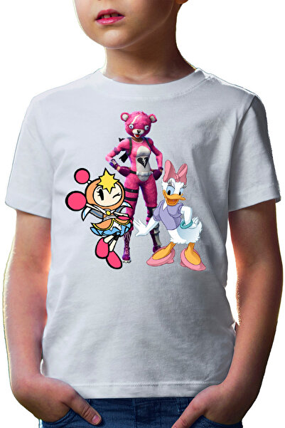 OEM Tricou copii Bomberman Donald Duck Daisy Fortnite Fluffly Skin Funny