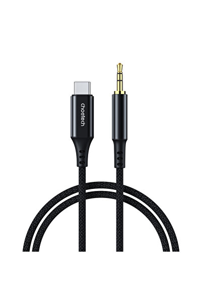 CHOETECH Cablu audio AUX USB-C - mini jack 3.5mm 1m - negru