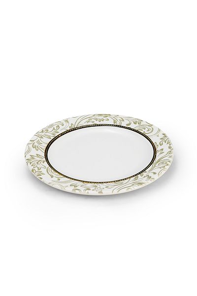 Edessa Ceramic Elana 20Cm Round Dessert Plate, White