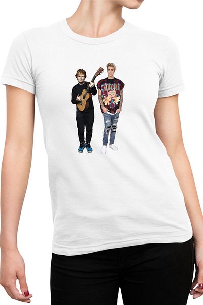 OEM Tricou Femei Ed Sheeran Justin Bieber Feat Duo