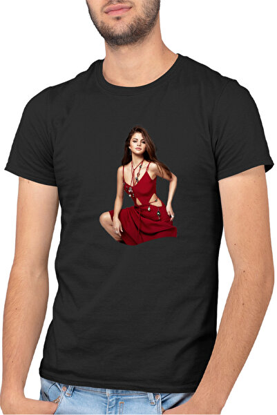 OEM Tricou barbati Selena Gomez Red Dress Actress Singer Song