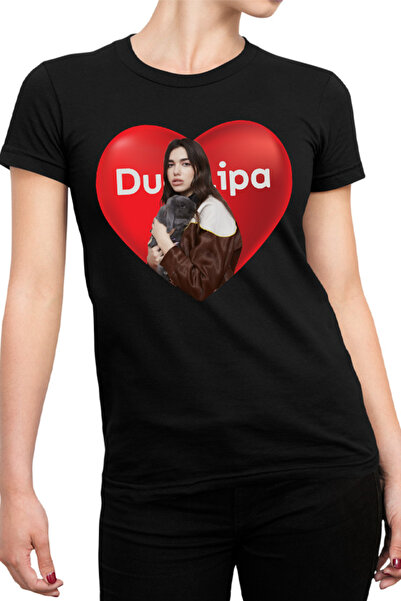 OEM Γυναικείο T-shirt Dua Lipa Levitating One Kiss Lyrics Heart Puppy