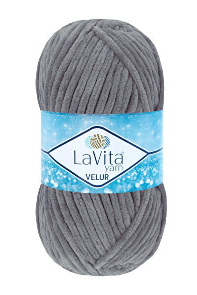 LaVita Yarn Velur Kadife El Örgü Ipi %100 Polyester 100gr (6019 ORTA FÜME)