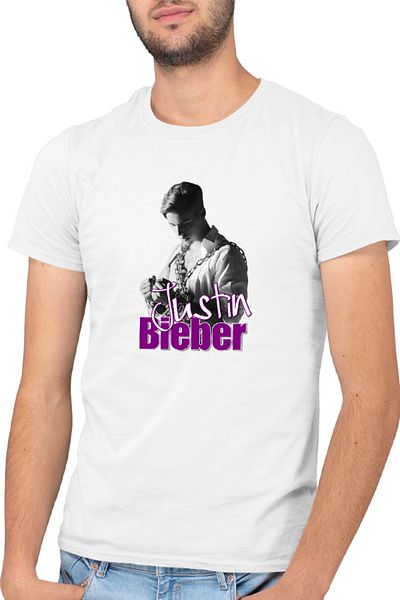 OEM Justin Bieber Singer Chain Bonds Capture Men's T-shirt