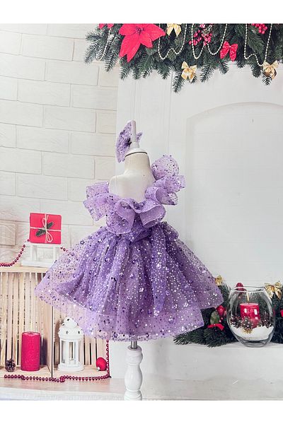 Nissa Lavender Girl's Dress Evening Dress Sparkle Evening Dress