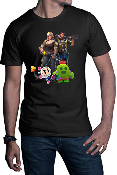 OEM Tricou barbati Fortnite Brawl Stars Cactus Bomberman Run