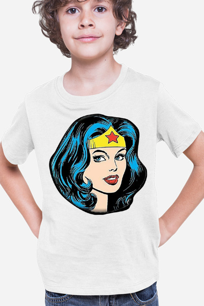 OEM Tricou copii Wonder Woman Head Beautiful Heroes Strong