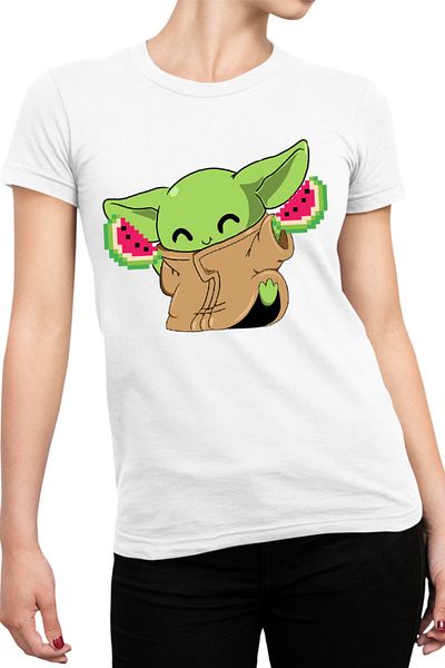 OEM Tricou Femei Baby Yoda Watermelon Happy Dance Jedi