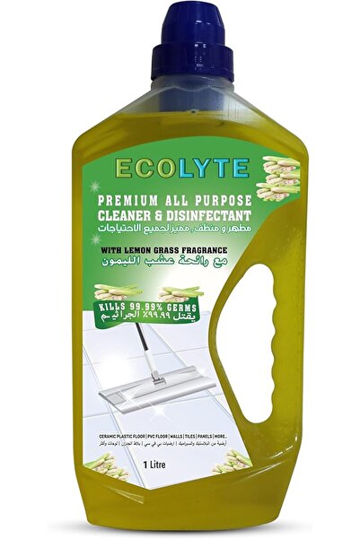 ECOLYTE+ منظف أرضيات فاخر متعدد الأغراض ومطهر، للمستشفيات - (عشبة الليمون، 1 ...