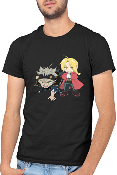 OEM Tricou barbati Black Clover Asta Edward Elric Fantasy Alchemy Super Powers