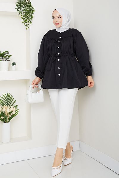 Pamuk Butik Women's Drawstring Tie Detailed Shirt