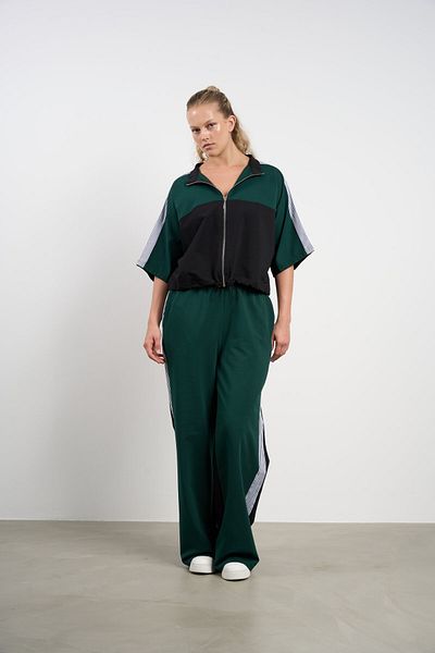 HANIQA Women's Plus Size Garnished Summer Tracksuit Set