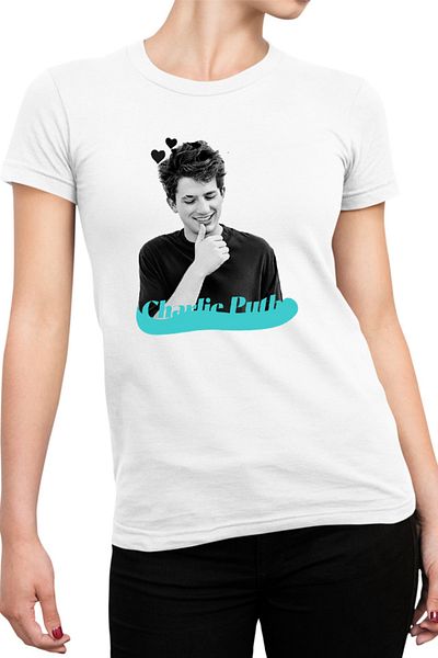 OEM Tricou Femei Charlie Puth Lovers Hearts Sky Cool Singer