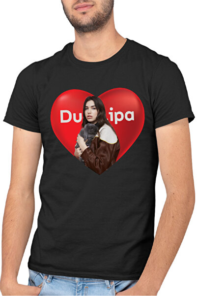 OEM Ανδρικό T-shirt Dua Lipa Levitating One Kiss Lyrics Heart Puppy