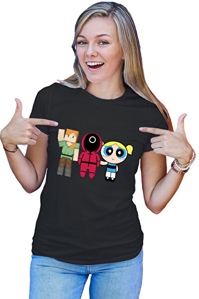 OEM Tricou Femei Squid Game Family Powerpuff Girls Bubble Minecraft