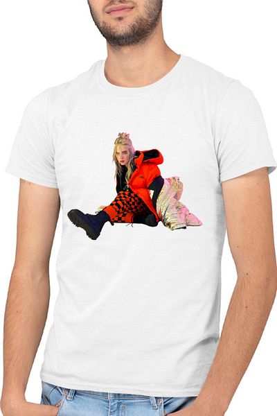OEM Men's T-shirt Billie Eilish Fashion Album Concert Look Teens