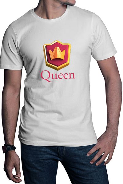 OEM Men's T-shirt Clash Royale Queen Icon Player Save Great