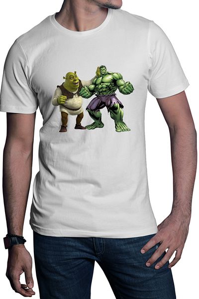 OEM Tricou barbati Shrek Hulk Ugly Medieval Big Ears Wonder Curious Marvel