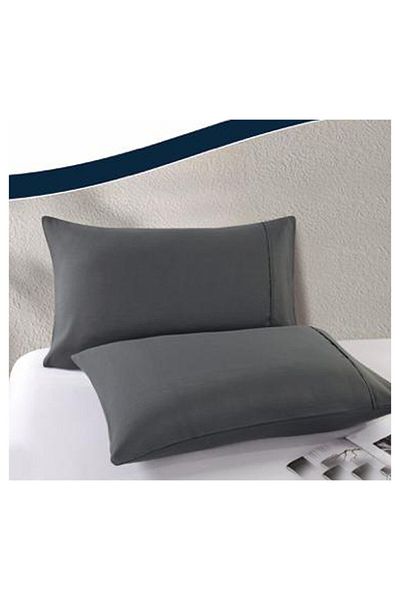 elgant home 2-piece solid color pillowcase