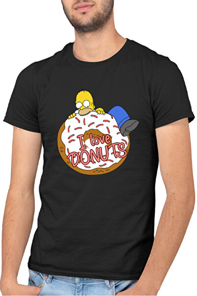 OEM Ανδρικό T-shirt The Simpsons Donut Love Homer Game Maggie