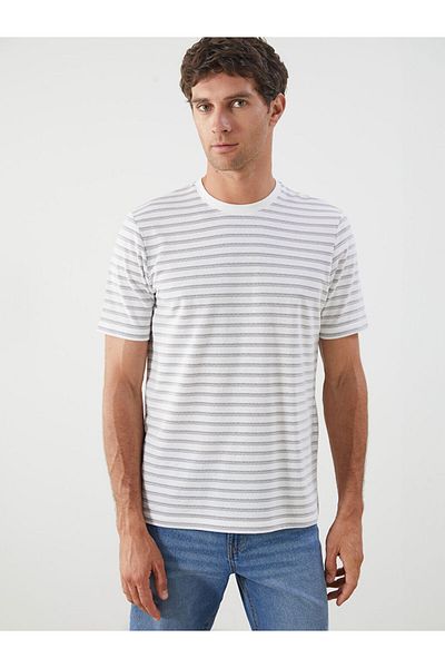 LC Waikiki New Season Crew Neck Striped Men's T-Shirt - S5Qk53Z8