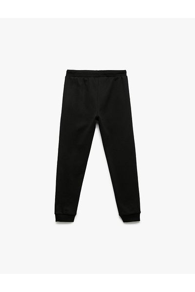 Koton Βασικό βαμβακερό παντελόνι Jogger με δεμένη μέση