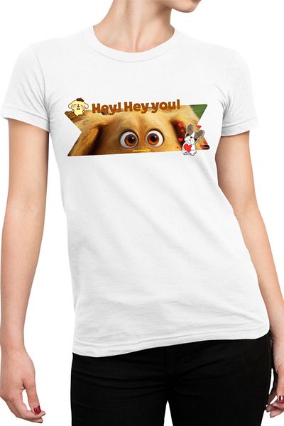 OEM Tricou Femei Dug Days Play Hey Doggie Curious Big Eyes