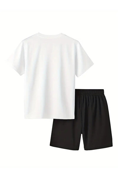 haha Girl's Star Printed T-Shirt - Shorts Set