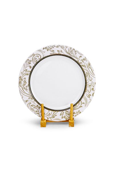 Edessa Ceramic Elana 27Cm Round Dinner Plate, White
