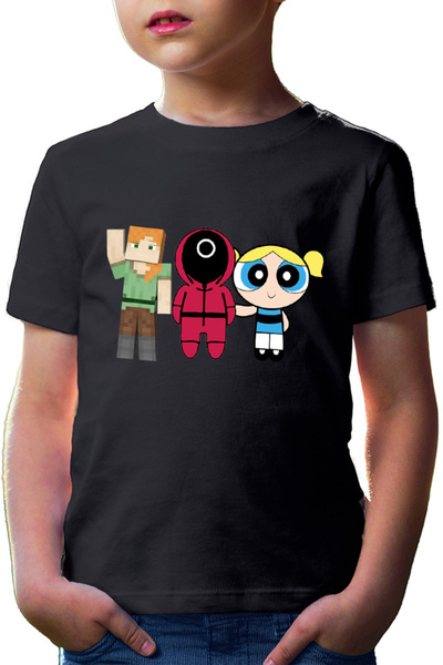 OEM Tricou copii Squid Game Family Powerpuff Girls Bubble Minecraft