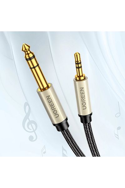 Ugreen Kabel przewód audio TRS mini jack 3.5mm - jack 6.35mm 5m - szary