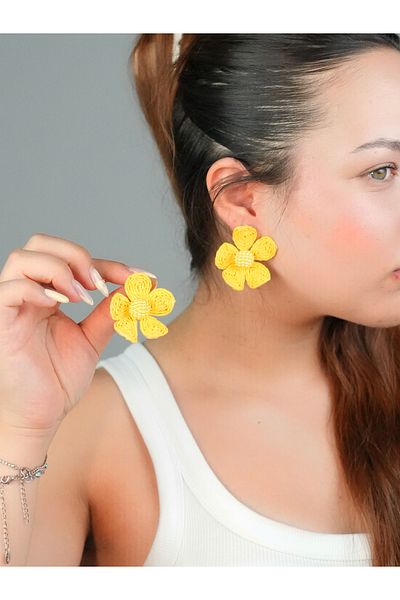 Sumen Butik Daisy Figured Summer Earrings