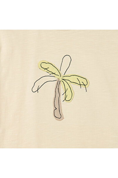giggles Tree Print T-shirt with Short Sleeves