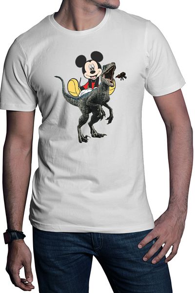 OEM Tricou barbati Jurassic Park Mickey Mouse Minecraft Spider Eat