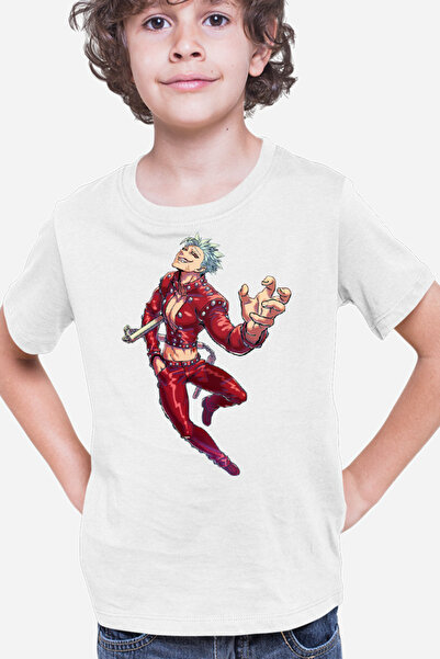 OEM Παιδικό T-shirt Seven Deadly Sins Ban Anime Weapon Κόκκινο