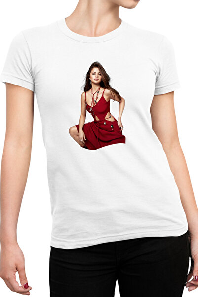 OEM Tricou Femei Selena Gomez Red Dress Actress Singer Song