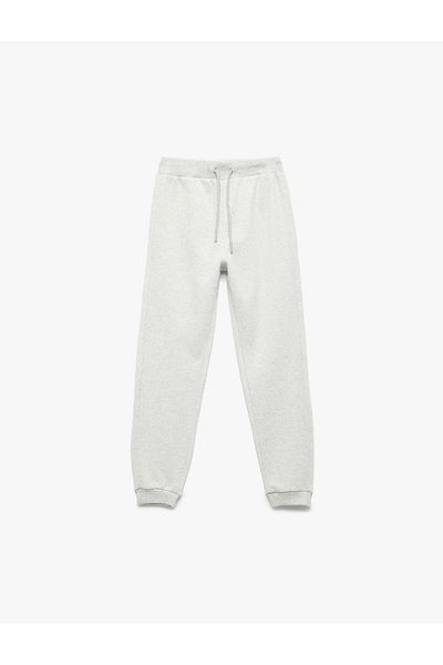 Koton Βασικό βαμβακερό παντελόνι Jogger με δεμένη μέση