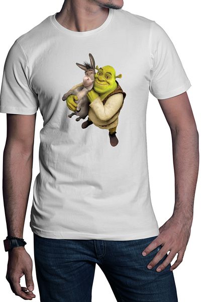 OEM Men's T-shirt Shrek Donkey Love Animals Medieval Setup Adventure