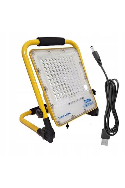 Azaris HALOGEN LED PRZENOŚNY 150W NA 230V + KABEL USB BUDOWLANA LAMPA AKUMULATOR