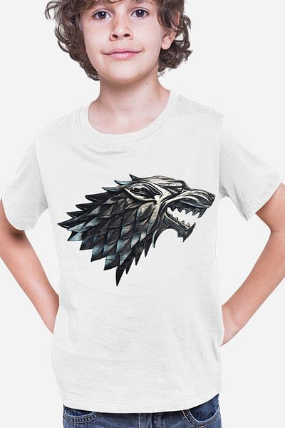 OEM Tricou copii Game of Thrones Wolf Head Banner Tribute