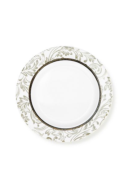 Edessa Ceramic Elana 20Cm Round Dessert Plate, White