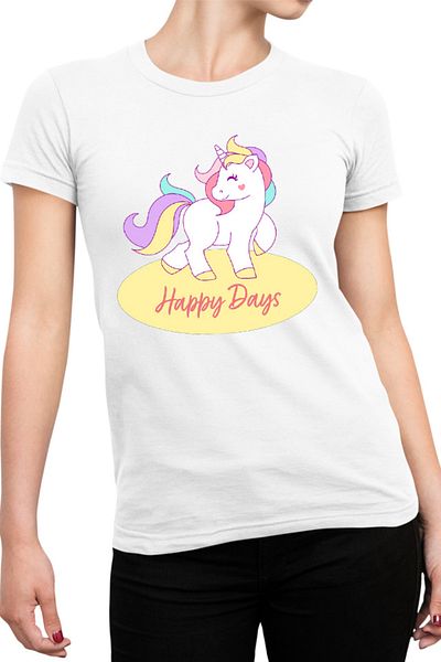 OEM Tricou Femei Unicorn Squad Happy Days Magic Universe