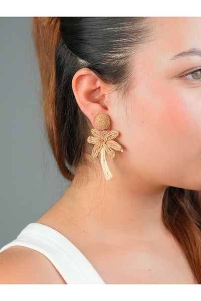 Sumen Butik Summer Dangle Earrings with Palm Tree Model