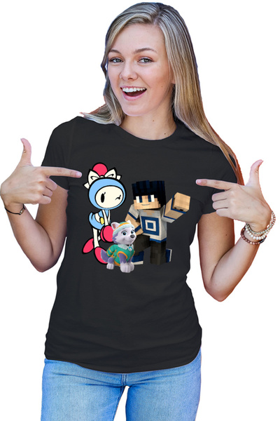 OEM Tricou Femei Bomberman Paw Patrol Husky Minecraft Man Skin Slime