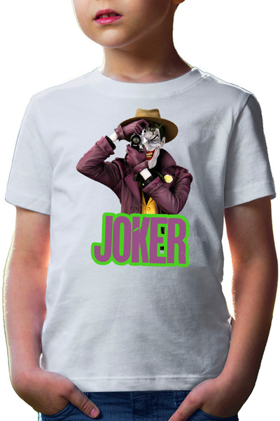 OEM Tricou copii Joker Photo DC Superhero Supervillian Psychological