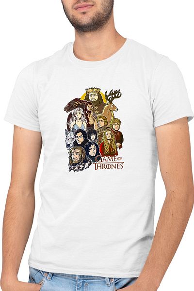 OEM Tricou barbati Game of Thrones All Characters Cartoon Style