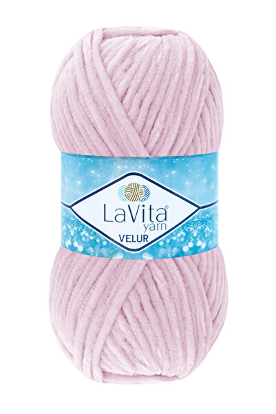 LaVita Yarn Ață de tricotat manuală din catifea Velur 100% poliester 100gr (4...