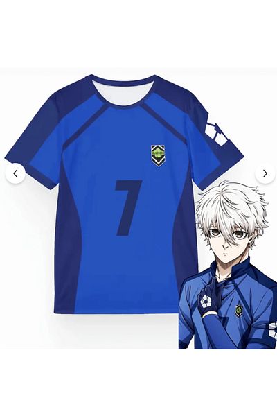 DENOKMODA Blue Lock Blue Nagi 7 Unisex Jersey