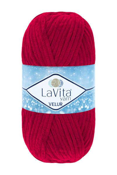 LaVita Yarn Velur Kadife El Örgü Ipi %100 Polyester 100gr (2313 NAR ÇİÇEĞİ)